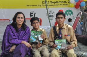 Fauzia Minallah  with children's Literature festival in Quetta